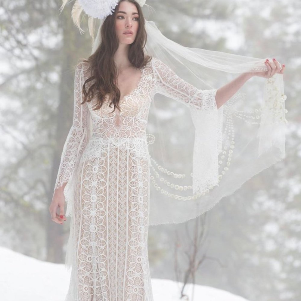 BHLDN Willowby Adelaide 51105 Gown Size 14